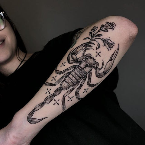 scorpion forearm tattoo