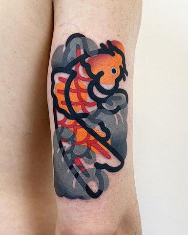 koi fish arm tattoo