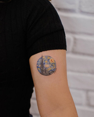 Circular tattoo art