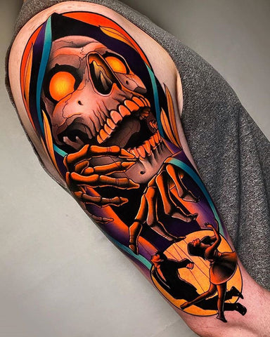 skull arm tattoo