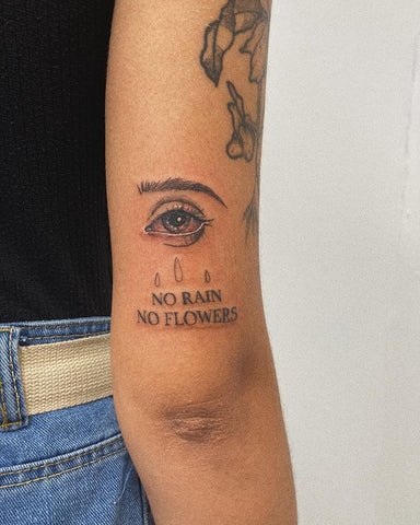 eye tear quote tattoo