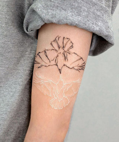 dove white ink tattoo