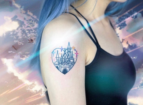 Disney heart frame tattoo