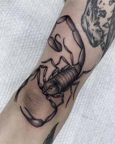 scorpion arm tattoo