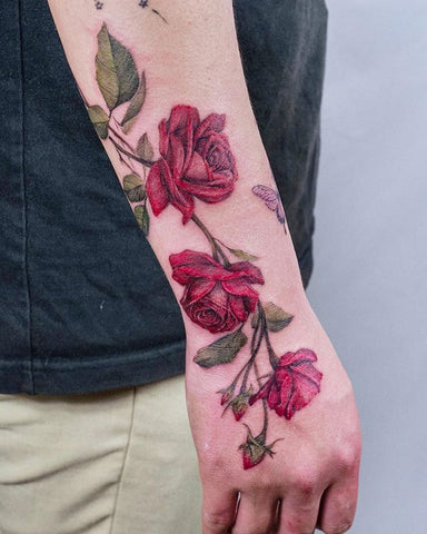 flower forearm tattoo