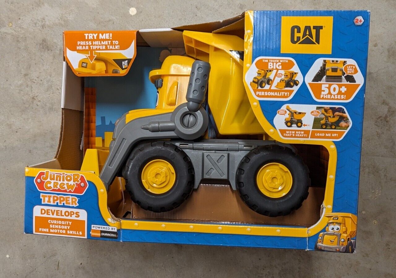 CatToysOfficial Cat Construction Junior Crew Tipper - Interactive Dump Truck Toy