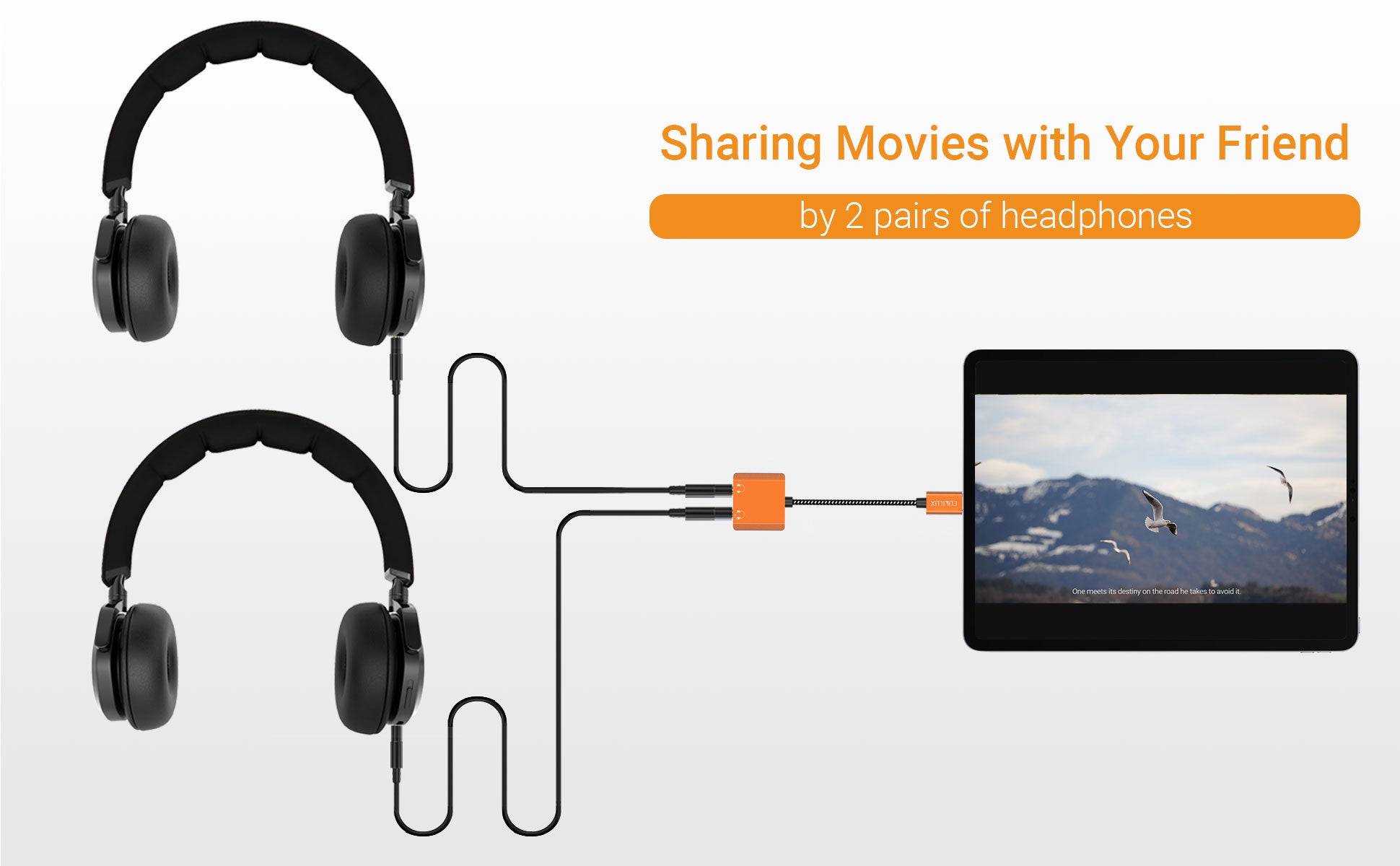 Great For Sharing Audio With Your Friends By Two Headphones