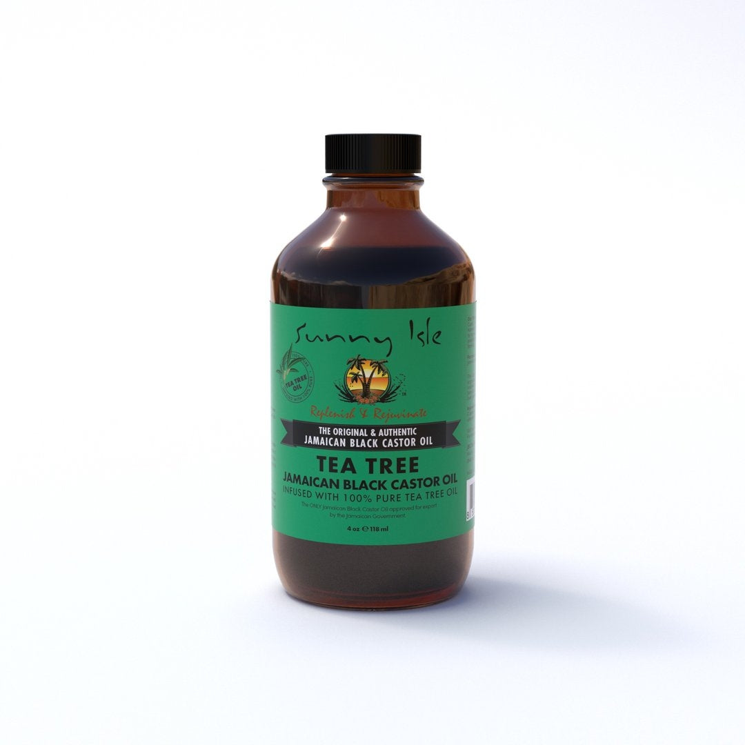 Sunny Isle Jamaican Black Castor Oil  Infused with 100% Pure Tea Tree Oil (118ml/4oz)