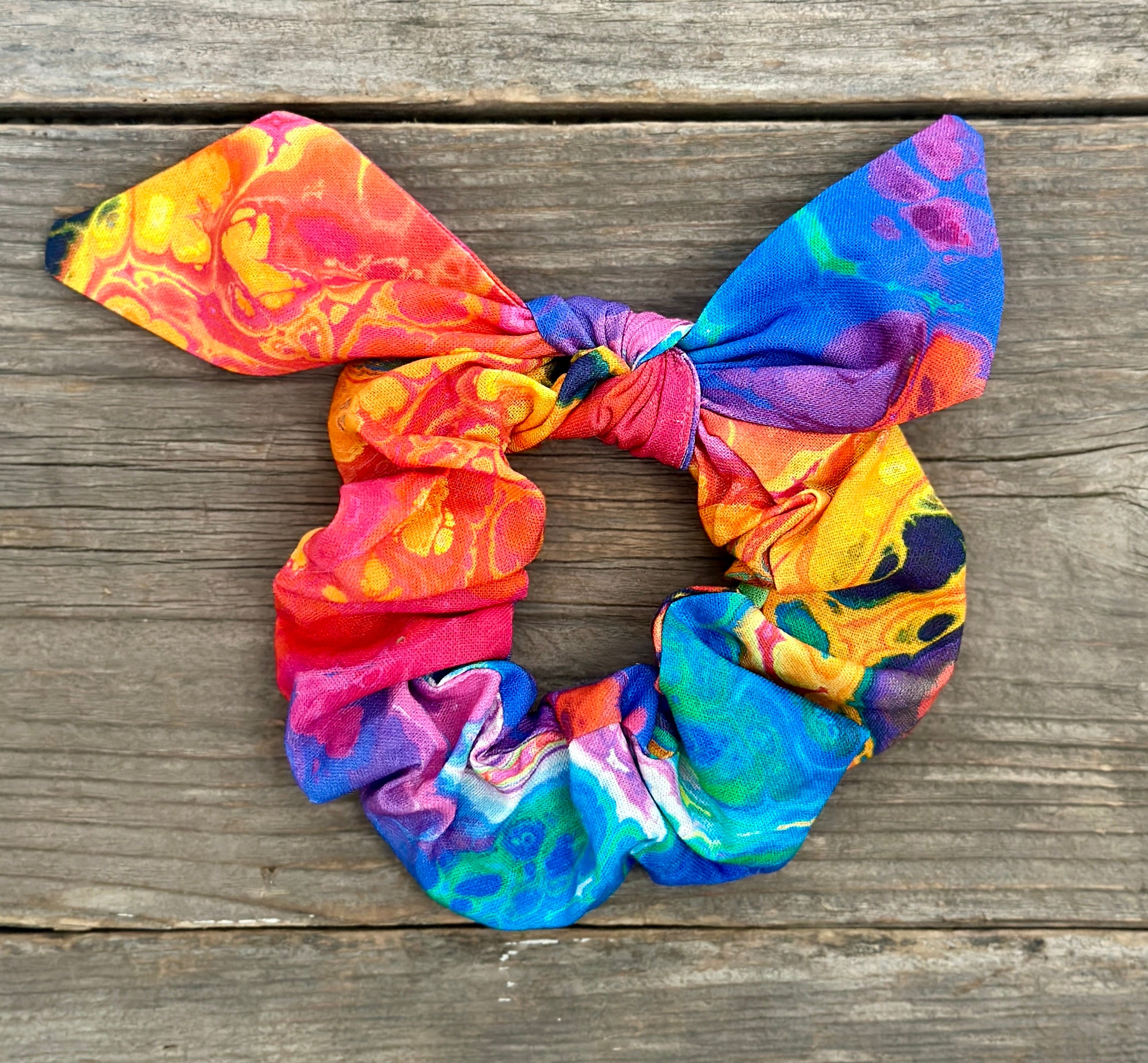 Rainbow Burst Hair Tie/Scrunchie Set of 4