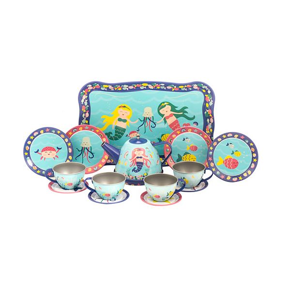 Schylling Mermaid Tin Tea Set