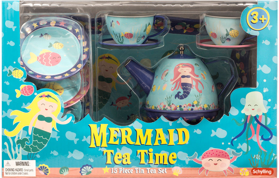 Schylling Mermaid Tin Tea Set