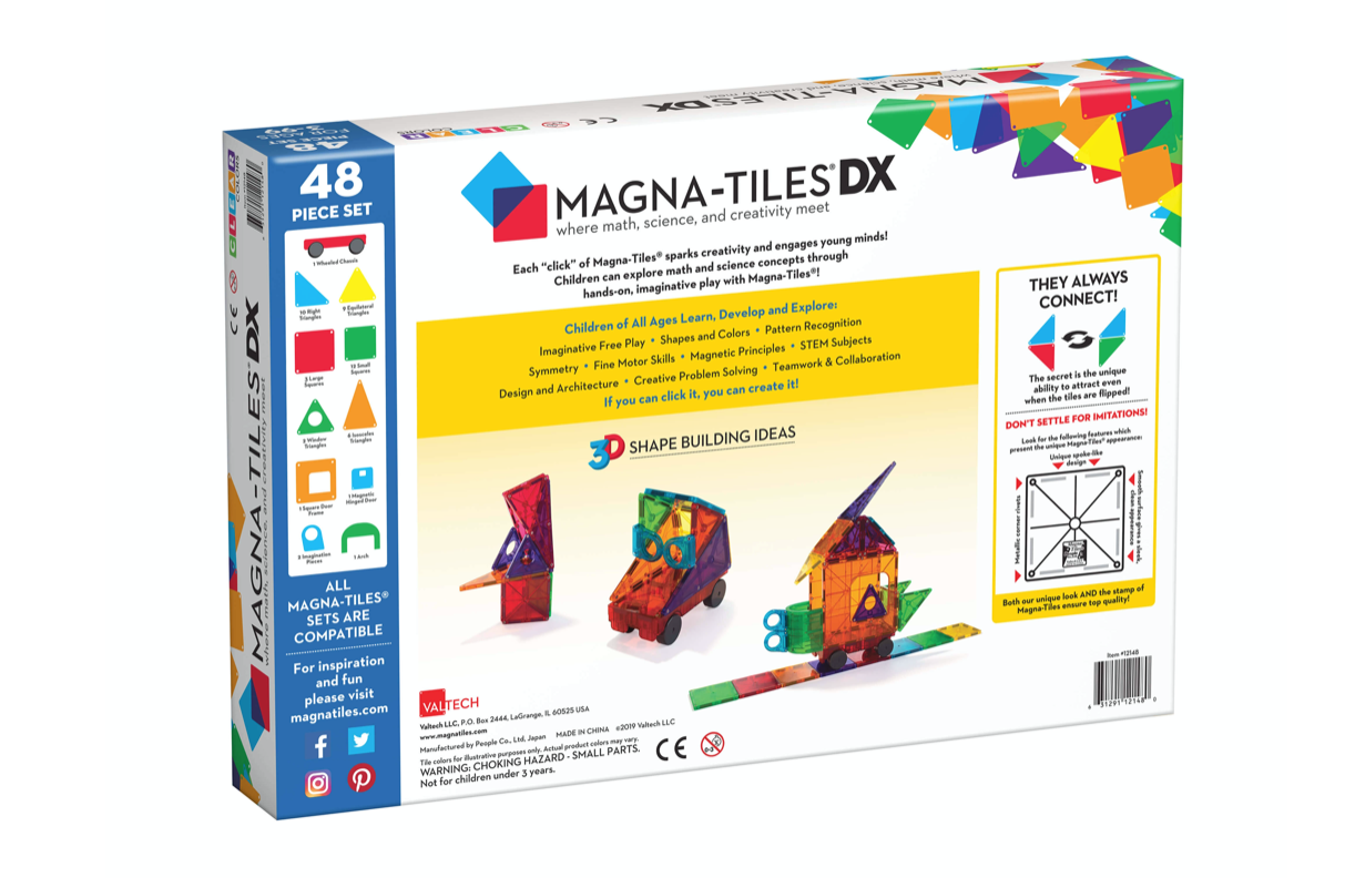 Magnatiles DX 48 pieces clear colors