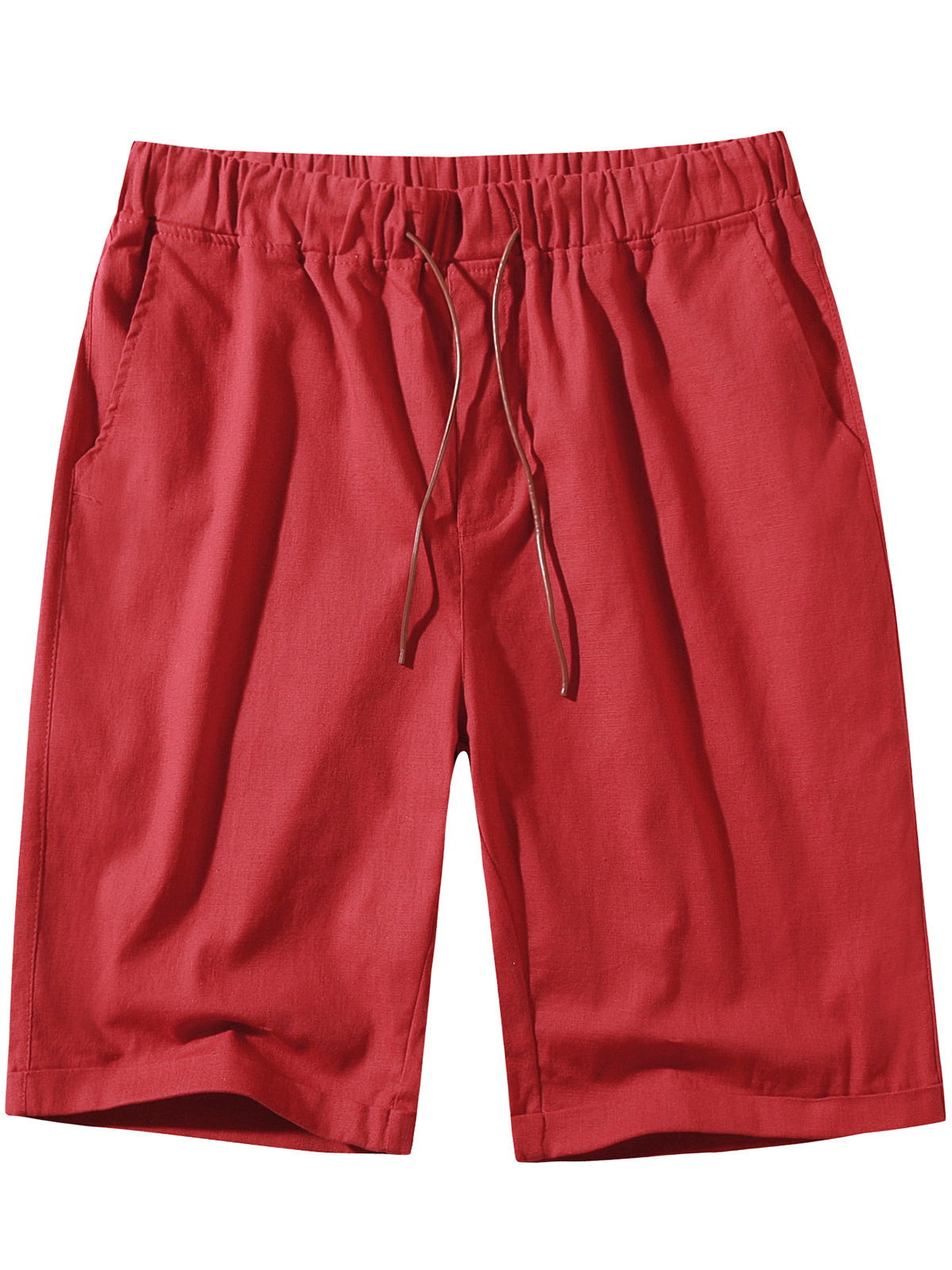Men's Casual Solid Color Breathable Cotton Shorts