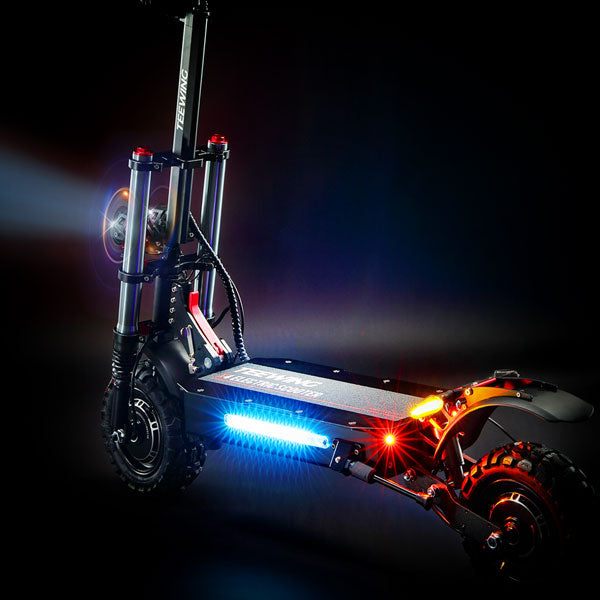 Iluminación colorida del scooter eléctrico Teewing X4