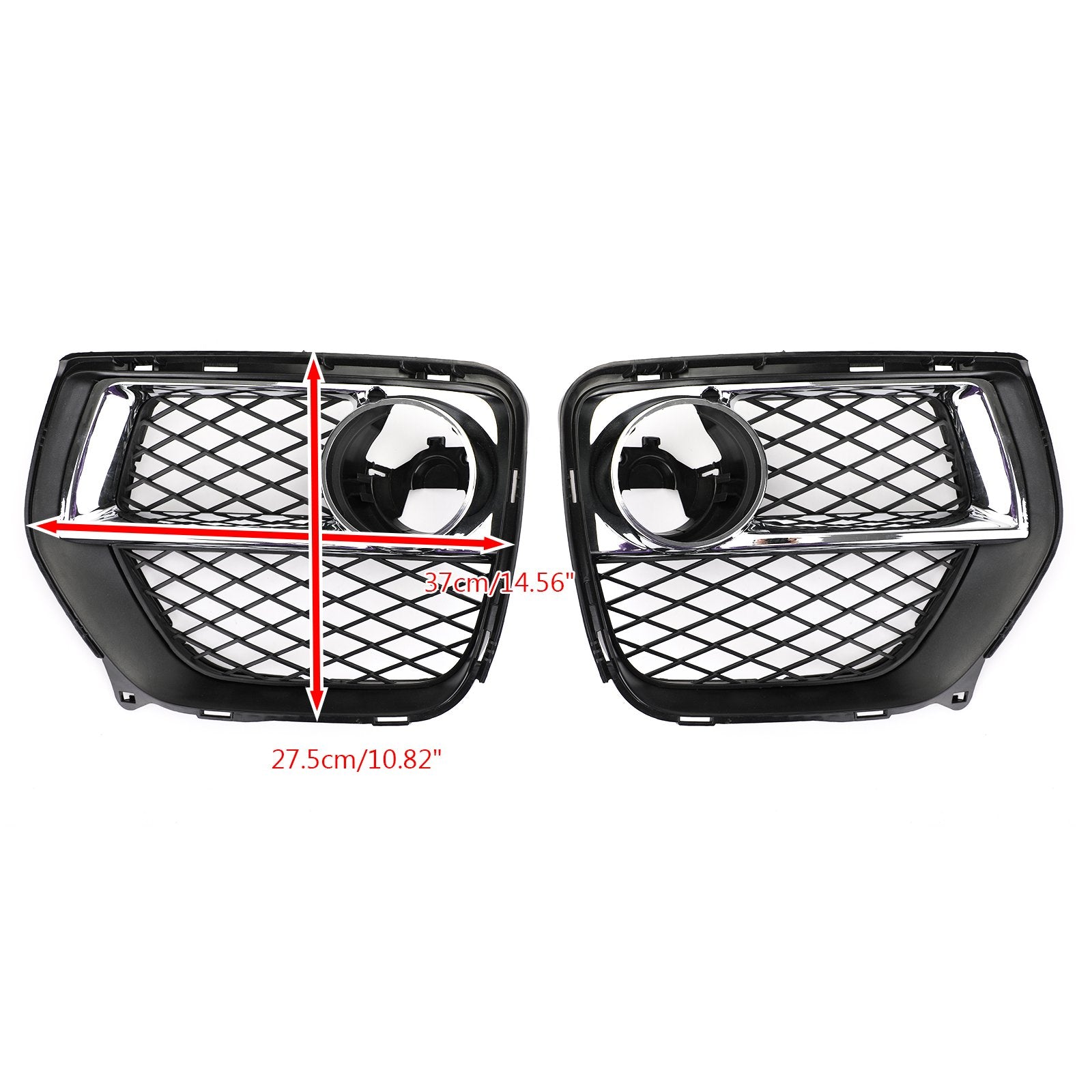 Front Bumper Closed Grid Fog Light Grille Left & Right For BMW X6 2012-2014 Generic