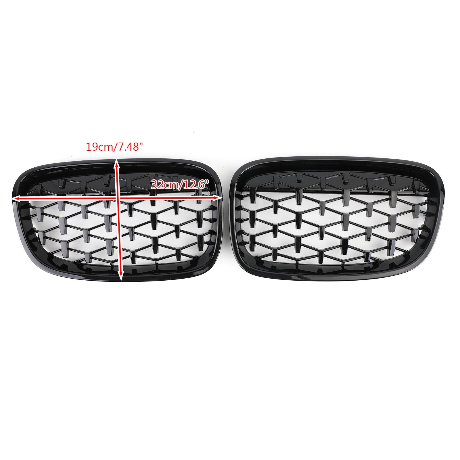 Meteor Black Front Bumper Cover Grille Fit 2012-2014 BMW 1Series F20 116i 118i Generic