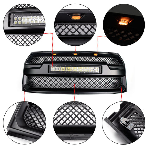 2015-2017 Ford F150 Grille Raptor Style Grill W/ 20 inch 120W LED Light Generic