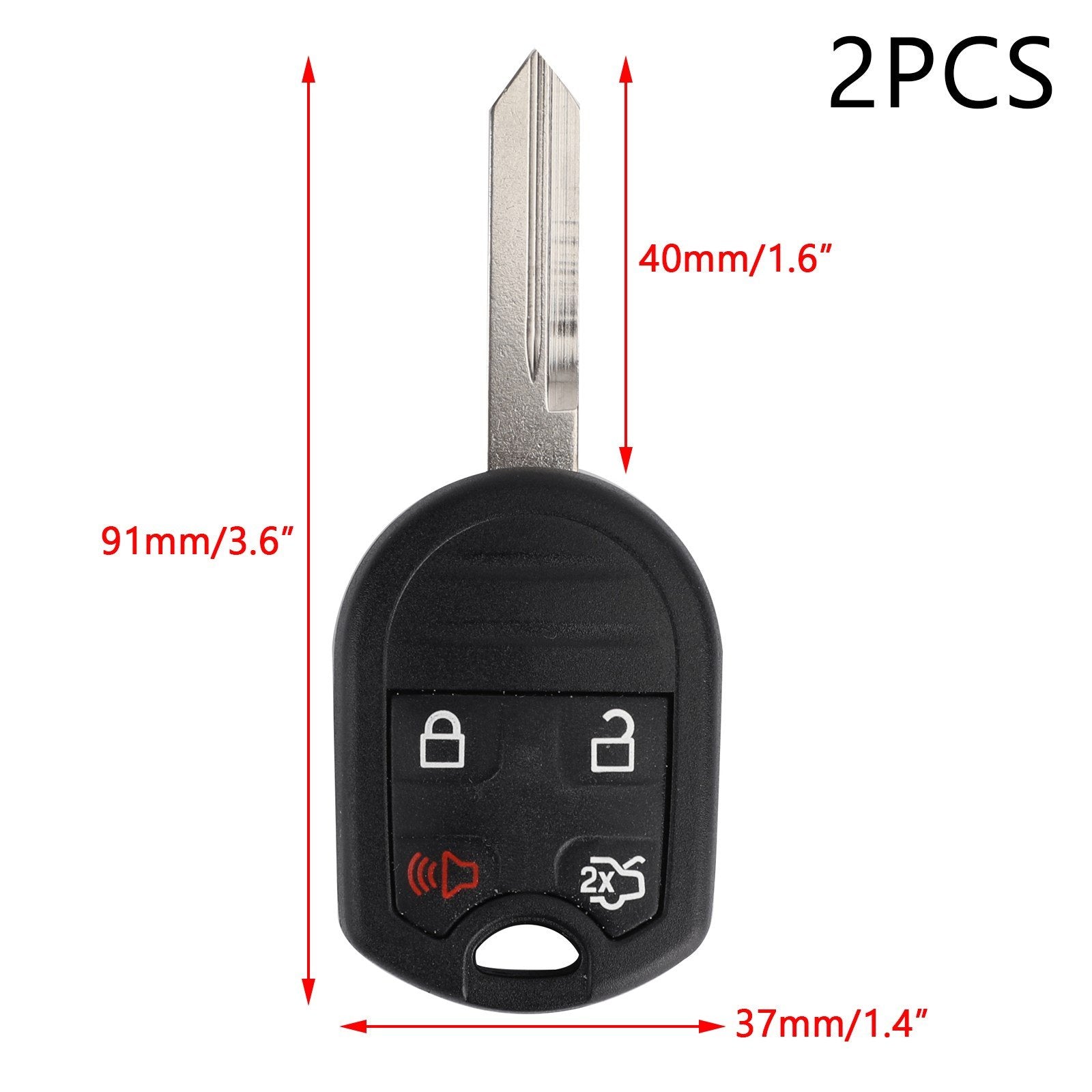 2PCS Keyless Remote Start Key Fobfor For Ford 2011 2012 2013 2014 2015 2016 F150 Generic