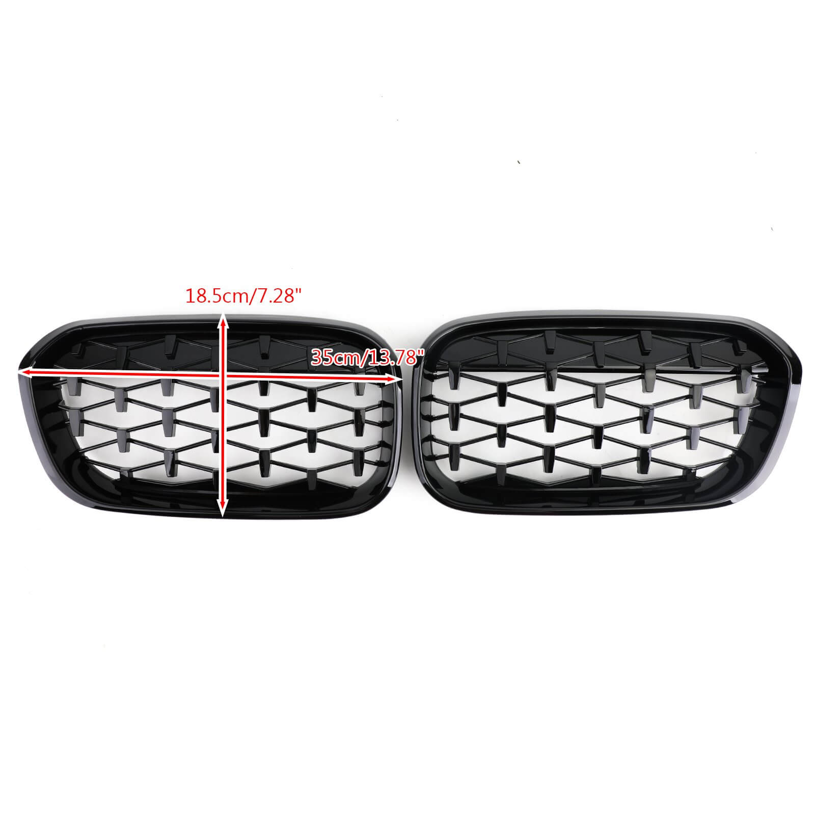 Meteor Black Front Kidney Grille For2015-2017 BMW 1 Series F20/F21 Generic