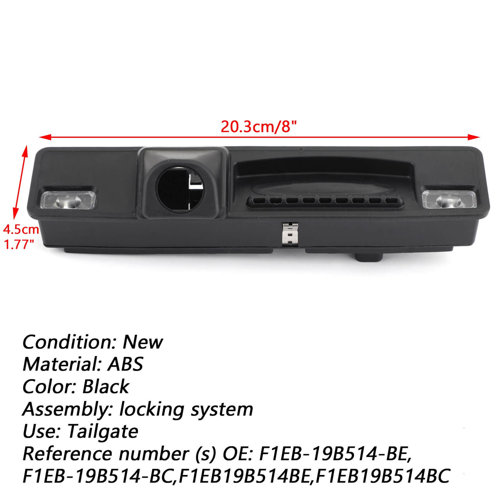 Kofferraum-Heckklappengriff, Kofferraum-Griffschalter F1EB-19B514-BE für 2012–2018 Ford Focus ST Generic