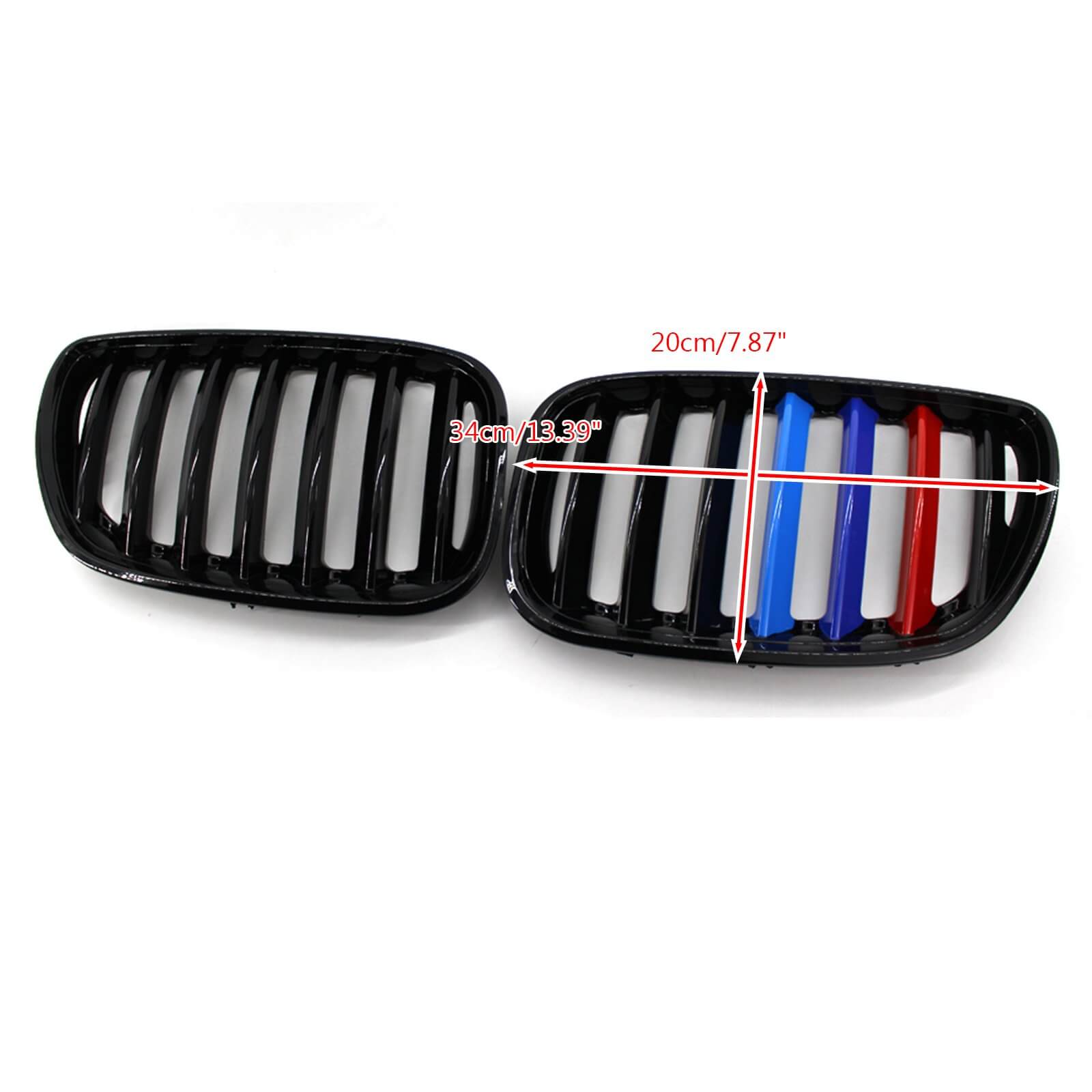 Gloss Black M-color Front Kidney Grill Grille Fit 2004-2006 BMW X5 E53 X Series Generic