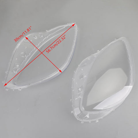 Headlight Lens Replacement Clear/ Grey L+R For 2005-2013 C6 Corvette Generic