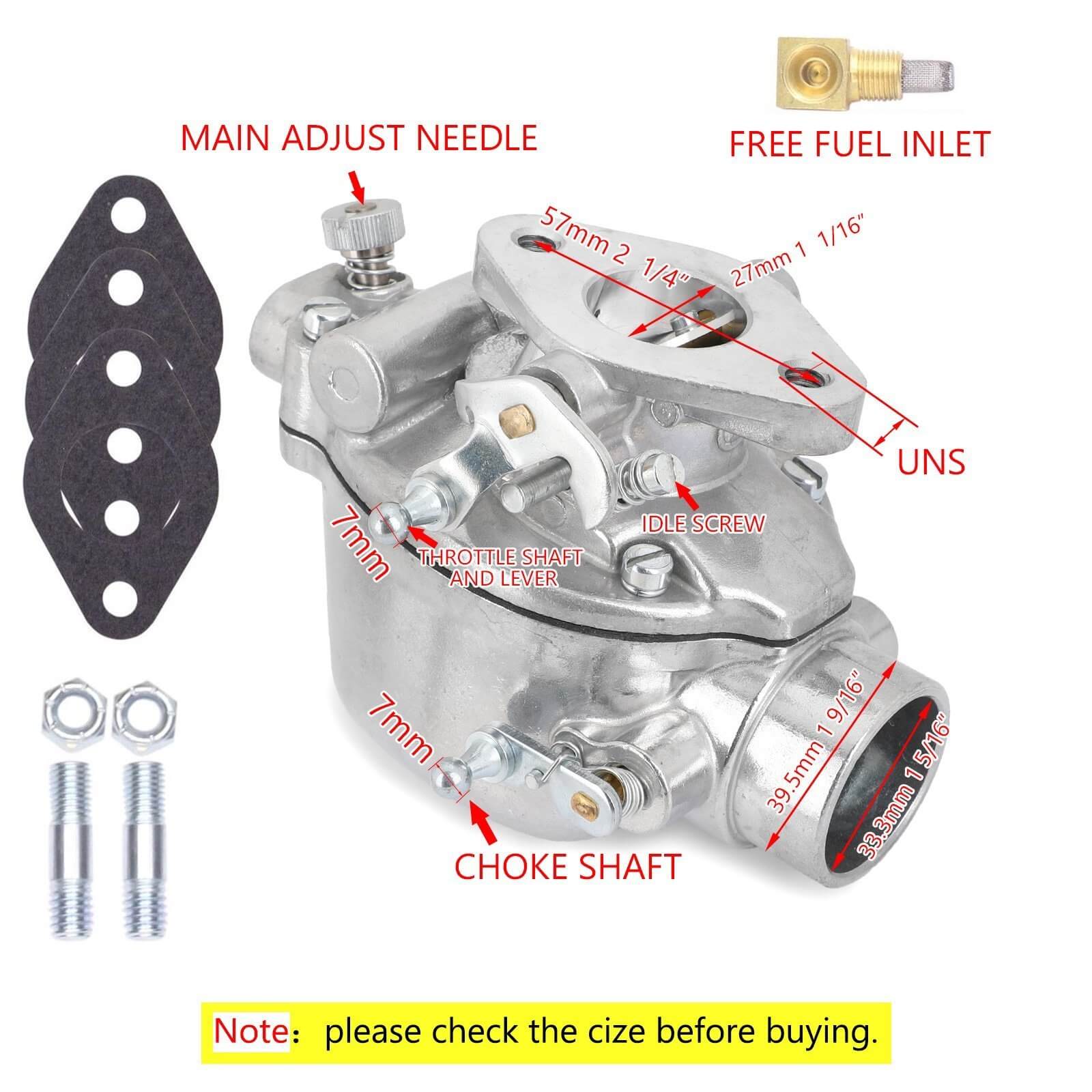 Carburetor For Ford Tractor 9N 8N 2N Heavy Duty TSX-241 A B C TSX33 8N9510C-HD Generic