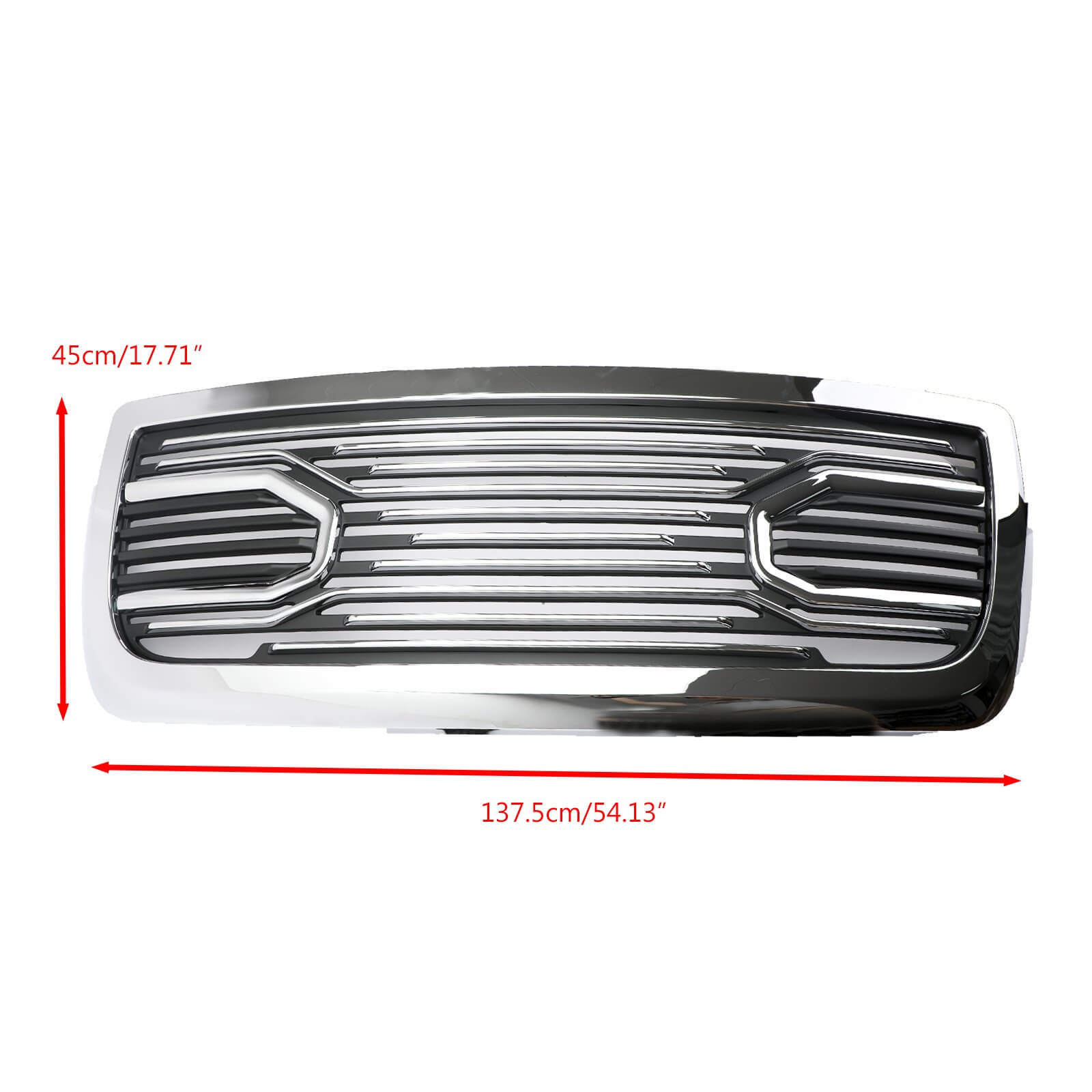 2010-2018 Ram 2500/3500 Big Horn Chrome Packaged Grille+Replacement Shell Generic