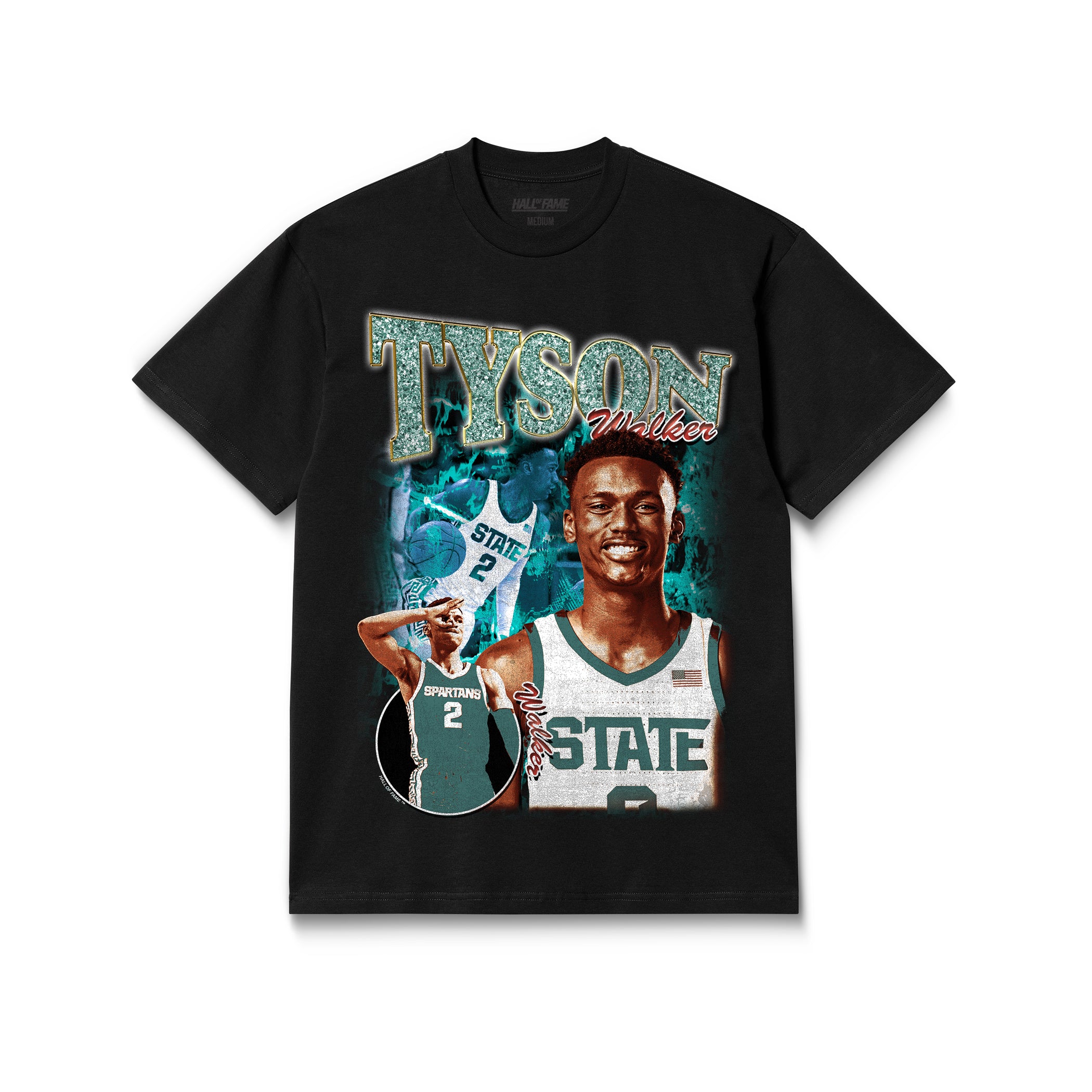 Hall Of Fame Michigan State Tyson Walker Tee Black