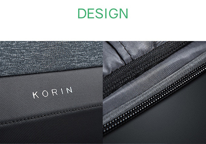 KORIN Design FlexPack Pro Made of high-quality fabric, with zipper detail display  - kingsons.com