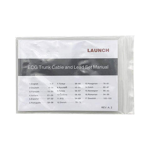 LAUNCH 98ME ECG5-lead Trunk Cable Clip Lead Set