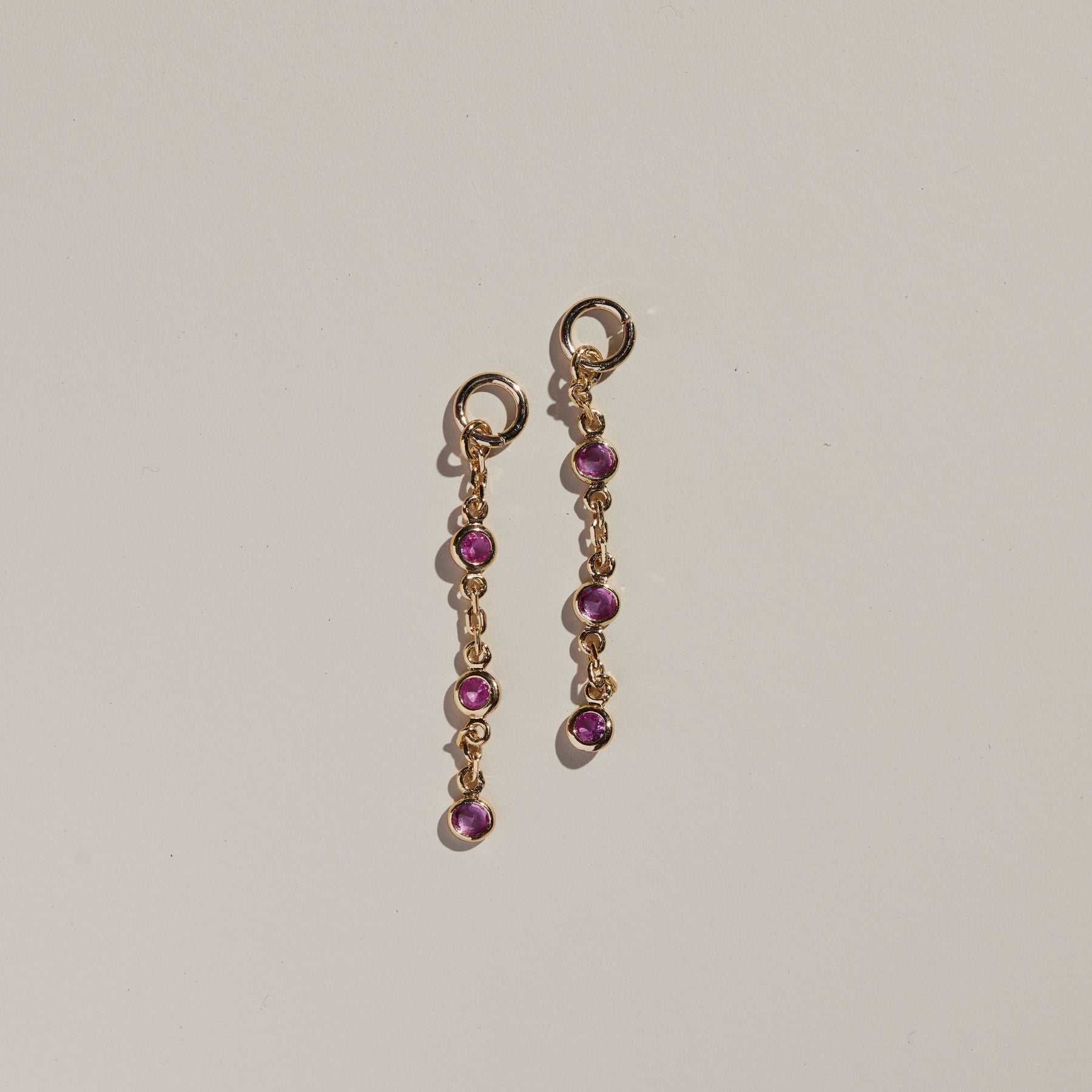 Pink Crystal Chain Charms