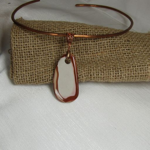Copper Neck Wire Chocker with Big Gemstone Pendant