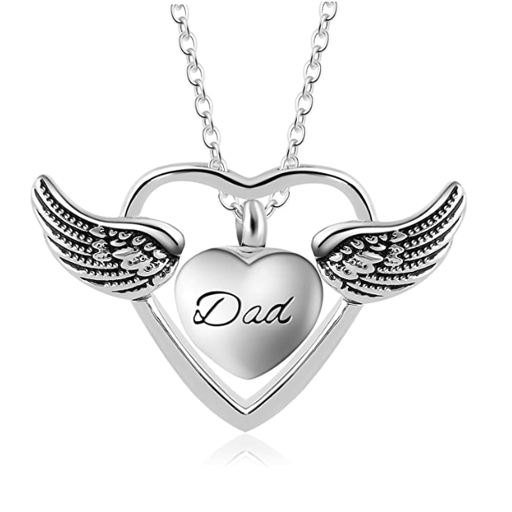 Tauezhon Cremation Urn Necklace Jewelry A Piece of My Heart Lives
