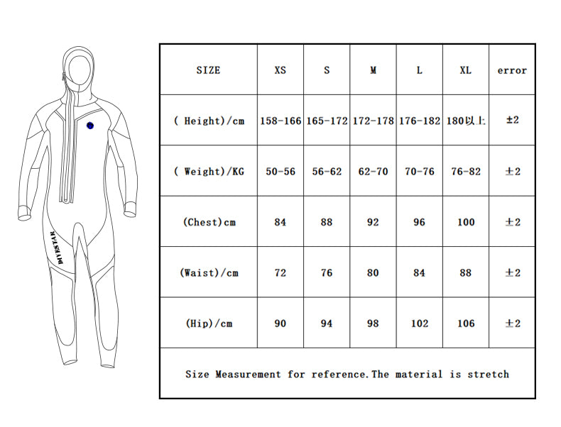 scuba diving suits SIZE