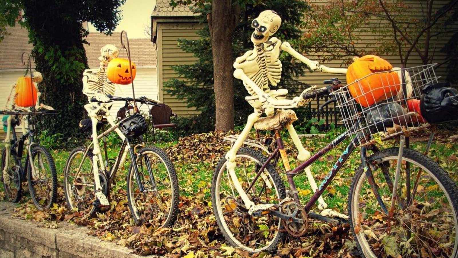 skull ghosts riding electric bikes