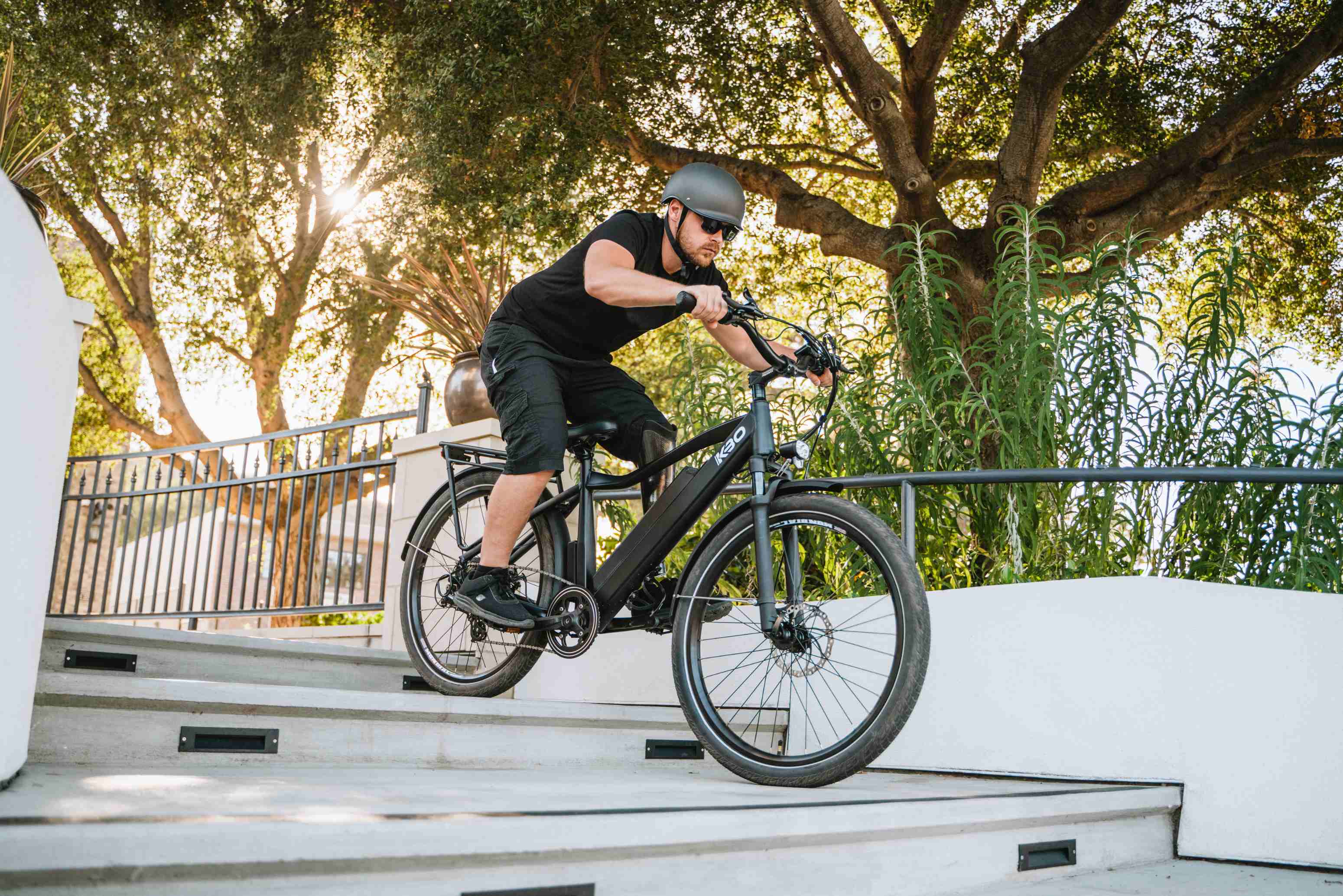 man with a KBO electric bike