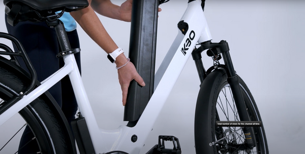 lock the battery into the frame of kbo breeze step thru