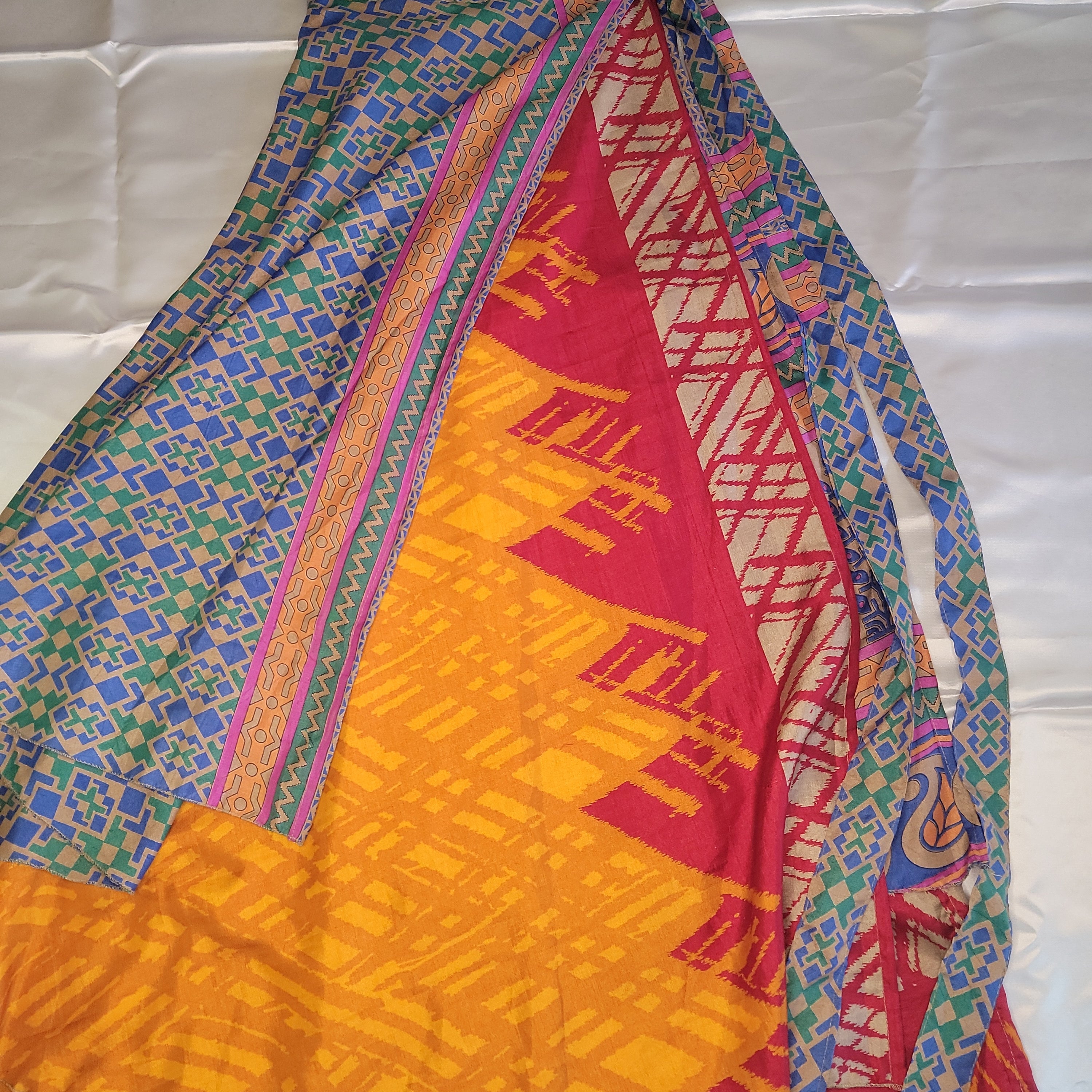 Long Sari wrap skirt