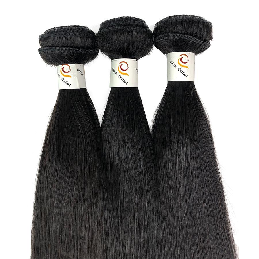 10A 3 Bundle Set Straight Raw Virgin Human Hair Extension 300g