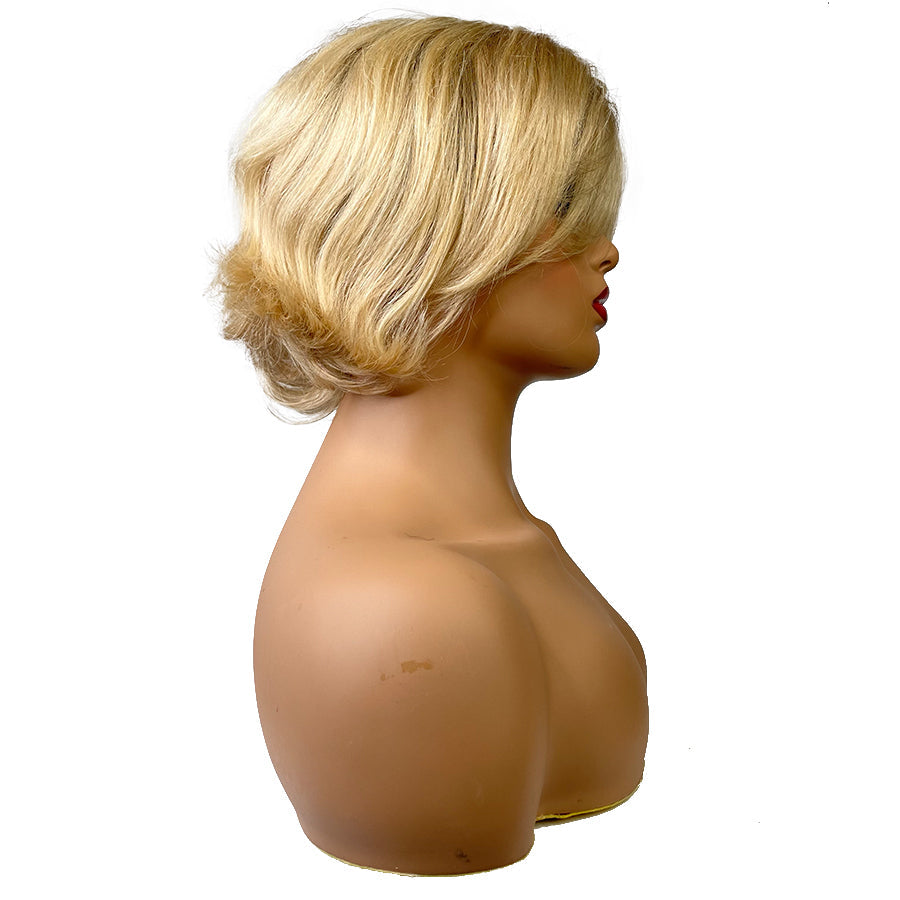 Machine Made Wave Human Hair Wigs #4T613/12