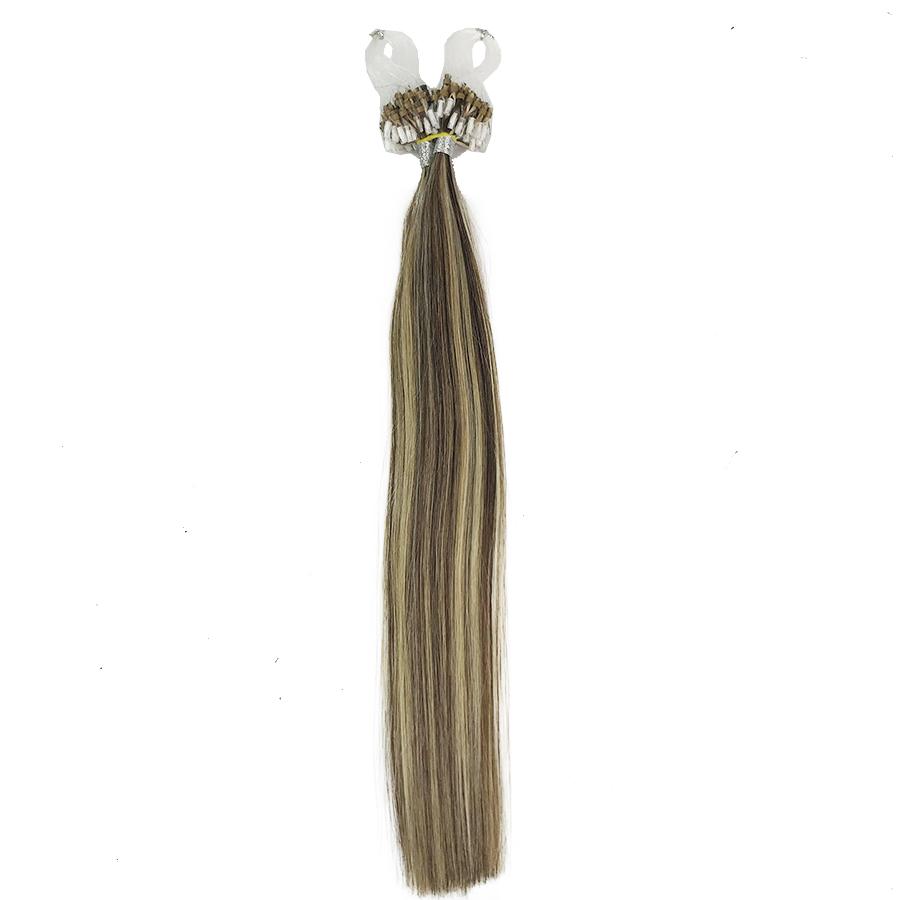 8A Micro Link Straight Human Hair Extension Color 4/27/613