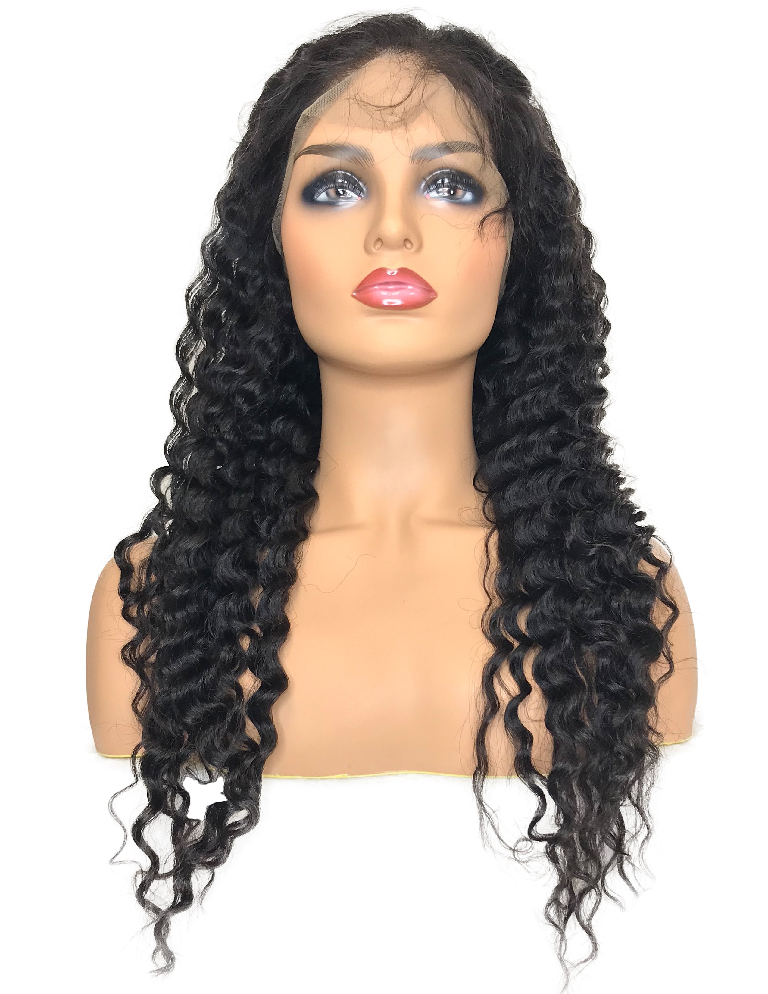 8A Malaysian Deep Wave 360 Lace Human Hair Wig