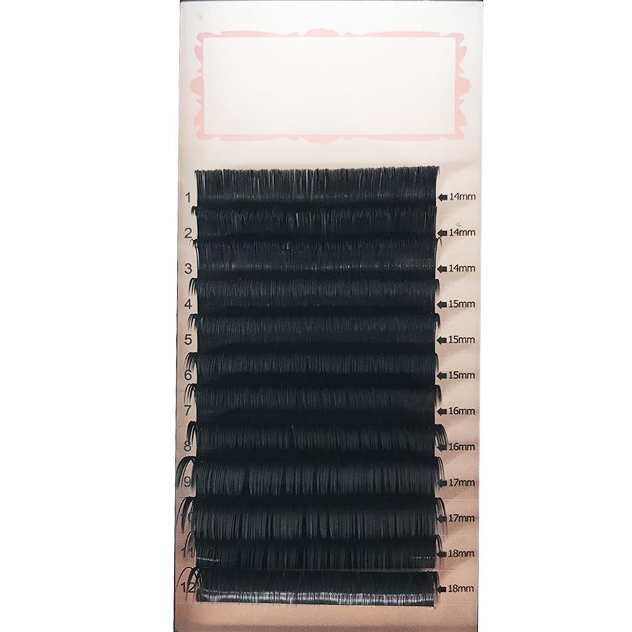 Mix Tray 11mm-15mm / 14mm-18mm Thickness 0.18 C / D Curl  Handmade Soft Natural  Eyelash Extensions Individual Lashes Tray (12 Lines)