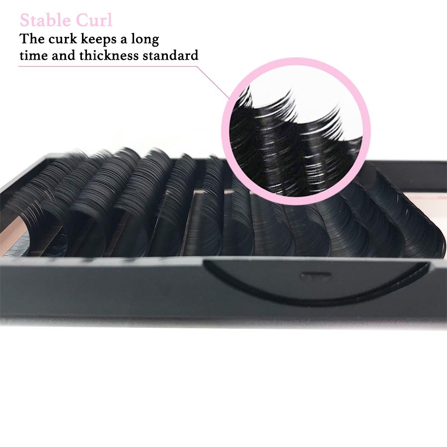 Mix Tray 11mm-15mm / 14mm-18mm Thickness 0.18 C / D Curl  Handmade Soft Natural  Eyelash Extensions Individual Lashes Tray (12 Lines)