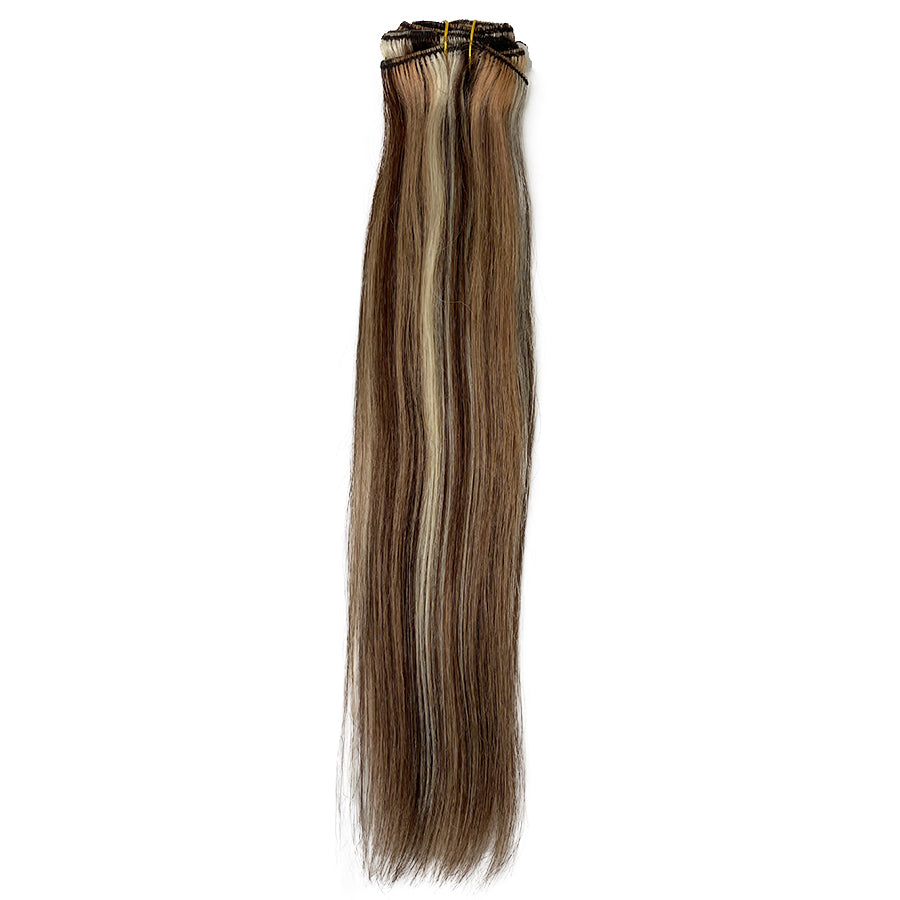 8A Straight Clip-In Human Hair Extension Color P#2/12/613