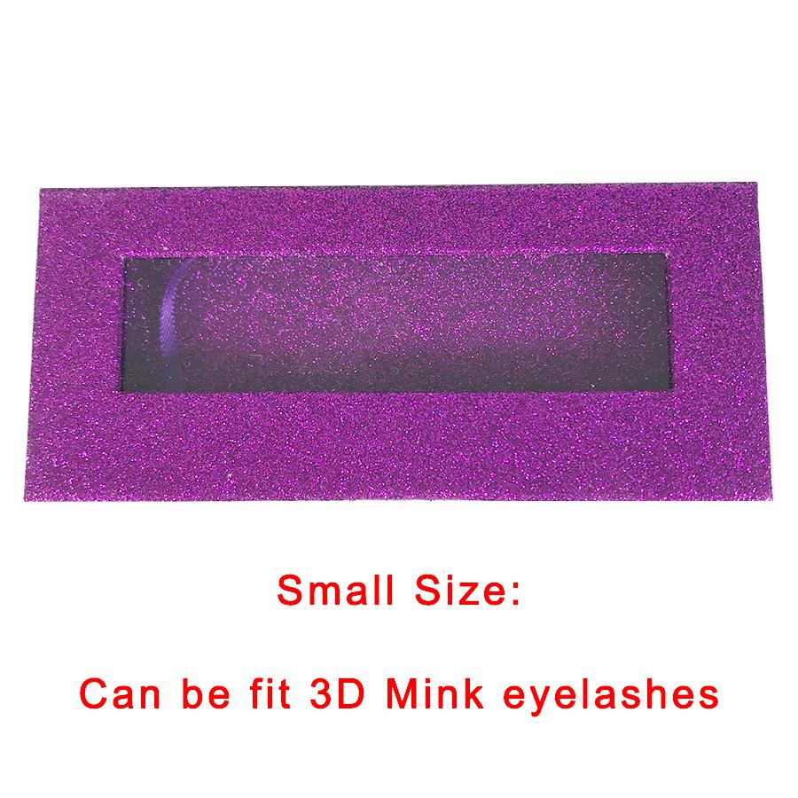 Glitter Purple Empty Eyelash Box Gift Box Full Window / Small &Big