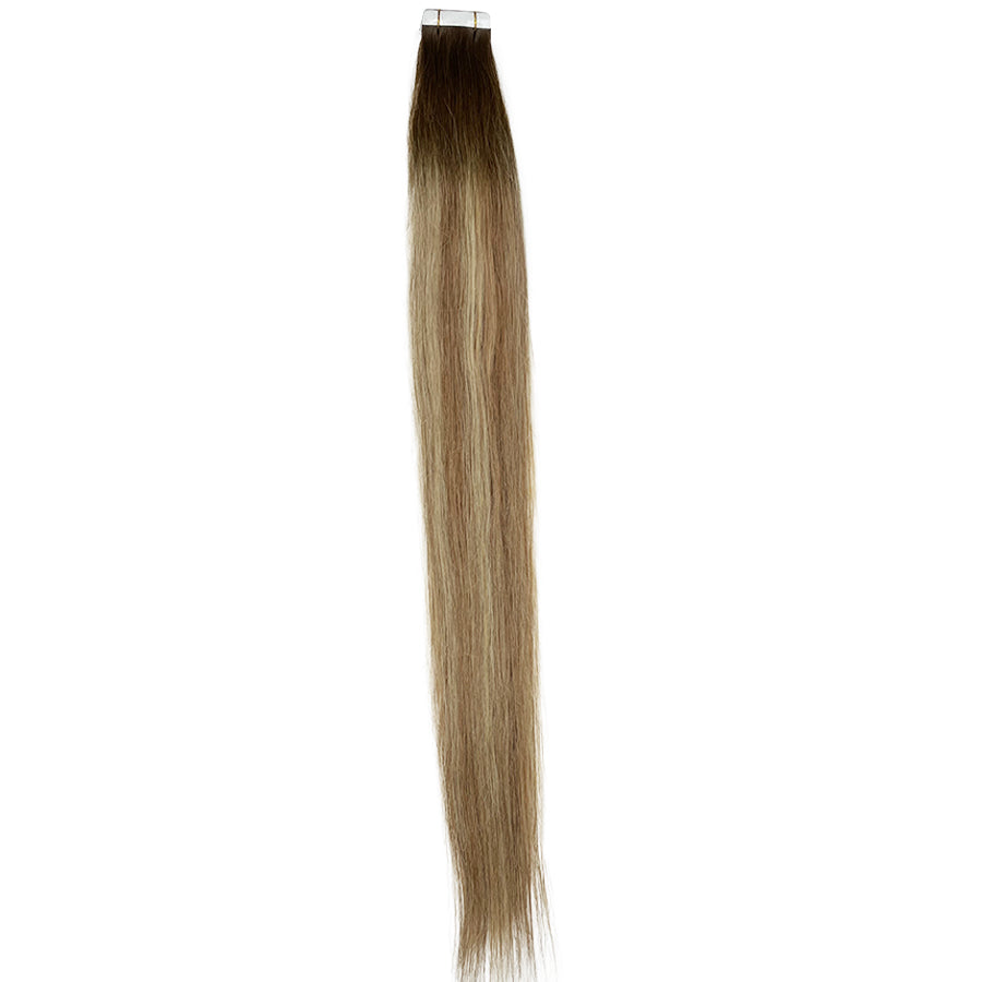 8A Straight Tape-In Human Hair Extension Color T#4/P1001/8