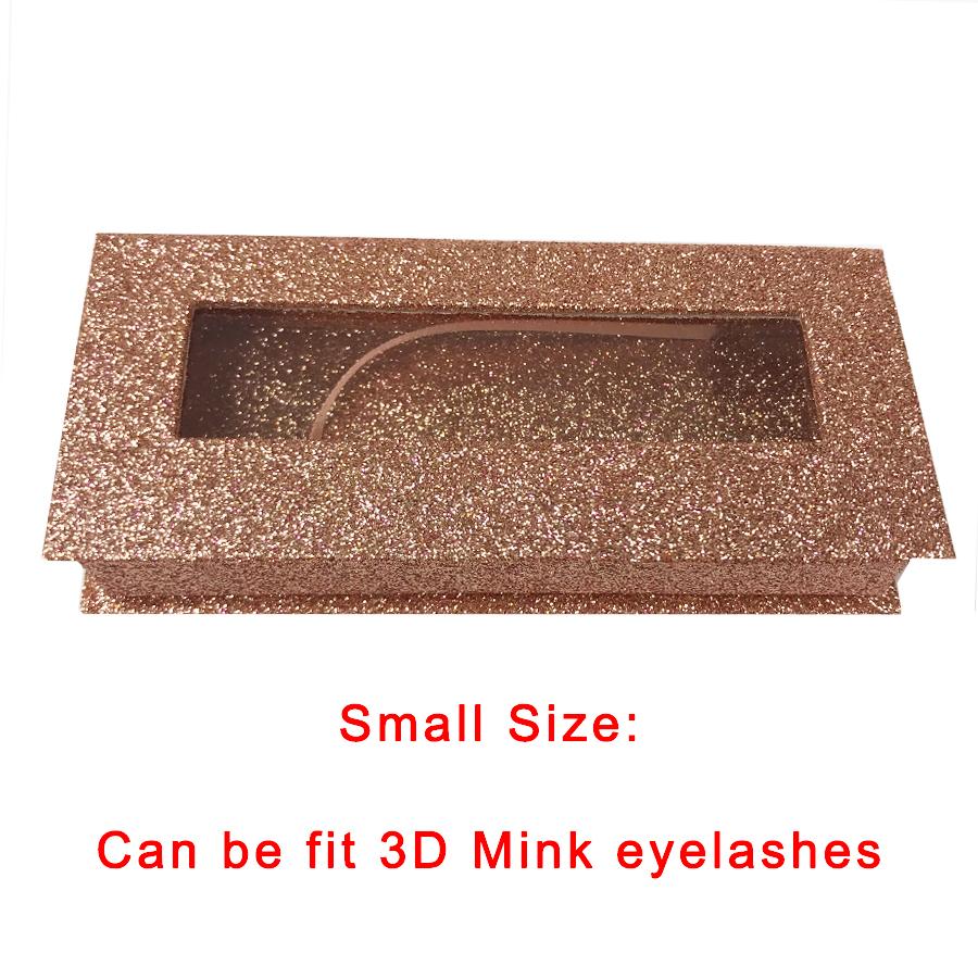 Glitter Rose Gold Empty Eyelash Box Gift Box Full Window / Small & Big