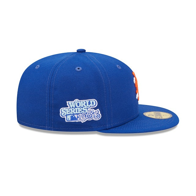 59Fifty New York Mets Comic Cloud 1986 World Series Royal - Icy Blue UV